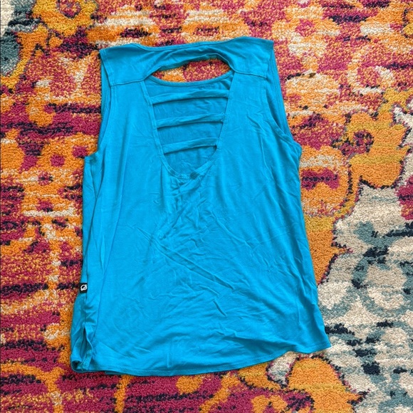 Terez Blue Cut Out Muscle Tee - Picture 3 of 3